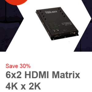 Gefen GTB-HD4K2K-642-BLK Ultra HD 6x2 Matrix priekš HDMI signāla avotiem