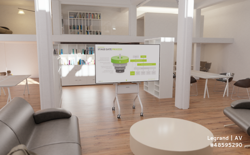 Chief LSCUW Voyager manuāli regulējama augstuma displeja ratiņi, balti vai melni